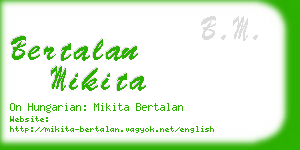 bertalan mikita business card